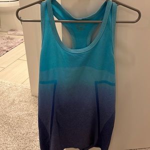 Blue ombré tank top.